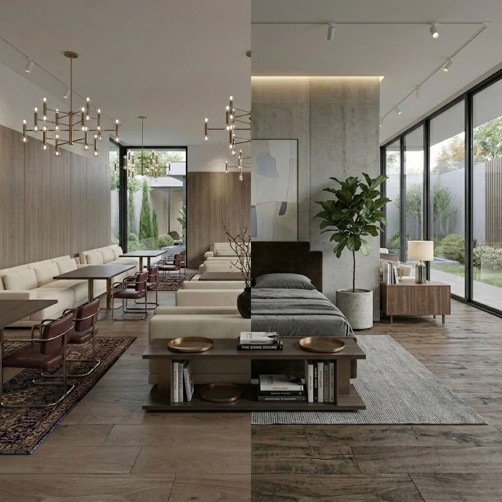 Modern residential and commercial interior